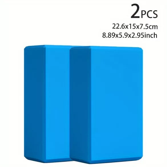 2 cărămizi yoga unicolore, antiderapante, blocuri yoga cu densitate mare, ideale pentru modelarea corpului, presiune pe picioare, yoga și pilates Yoga Brick-Mov/2buc