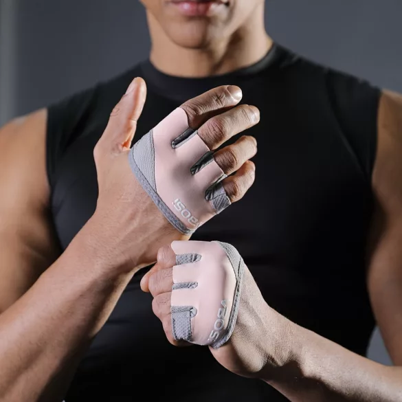 1 Pereche Mănuși de Antrenament Ușoare Unisex cu Patru Degete pentru Dezvoltarea Prinderii, Haltere și Exerciții Gri - XL