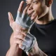 1 Pereche Mănuși de Antrenament Ușoare Unisex cu Patru Degete pentru Dezvoltarea Prinderii, Haltere și Exerciții Gri - XL