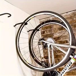   Set de 2 suporturi din fontă pentru uși de garaj, pentru biciclete