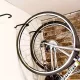 Set de 2 suporturi din fontă pentru uși de garaj, pentru biciclete