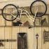 Set de 2 suporturi din fontă pentru uși de garaj, pentru biciclete