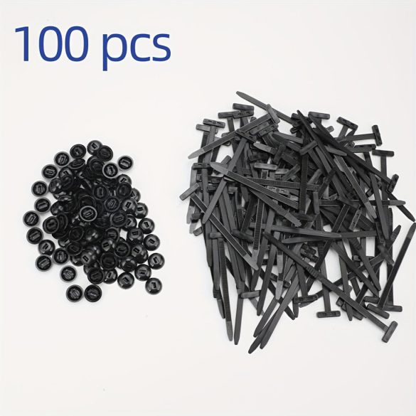 25/50/100 buc. Coliere de cablu din nailon, auto-blocante, grea, Negre 100 bucăți