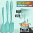 Set de 4 spatule din silicon, rezistente la căldură până la 600°F, unelte de bucătărie durabile din cauciuc pentru vase antiaderente, design fără cusături, roșu, set de 4 raclete din silicon roșii.