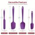 Set de 4 spatule din silicon, rezistente la căldură până la 600°F, unelte de bucătărie durabile din cauciuc pentru vase antiaderente, design fără cusături, roșu, set de 4 raclete din silicon roșii.