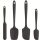 Set de 4 spatule din silicon, rezistente la căldură până la 600°F, unelte de bucătărie durabile din cauciuc pentru vase antiaderente, design fără cusături, roșu, set de 4 raclete din silicon roșii.