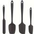 Set de 4 spatule din silicon, rezistente la căldură până la 600°F, unelte de bucătărie durabile din cauciuc pentru vase antiaderente, design fără cusături, roșu, set de 4 raclete din silicon roșii.
