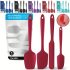 Set de 4 spatule din silicon, rezistente la căldură până la 600°F, unelte de bucătărie durabile din cauciuc pentru vase antiaderente, design fără cusături, roșu, set de 4 raclete din silicon roșii.