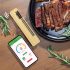 Termometru inteligent pentru carne fără fir cu conexiune wireless - Rază de acțiune de până la 99,97 metri, reîncărcabil prin USB, sondă metalică pentru BBQ și cuptor Plastic
