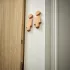 Placă Baie Nordică din Lemn, 16.0cm pentru Ușa WC Bărbați și Femei, Autocolantă Ușor de Instalare, Decorațiune WC Stil Japonez pentru Acasă și Birou Culoare Naturală - Lemn Masiv