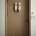 Placă Baie Nordică din Lemn, 16.0cm pentru Ușa WC Bărbați și Femei, Autocolantă Ușor de Instalare, Decorațiune WC Stil Japonez pentru Acasă și Birou Culoare Naturală - Lemn Masiv