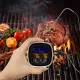 1 buc Termometru Digital pentru Carne cu Ecran Tactil Mare și Sondă din Oțel Inoxidabil, Cronometru BBQ