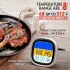 1 buc Termometru Digital pentru Carne cu Ecran Tactil Mare și Sondă din Oțel Inoxidabil, Cronometru BBQ