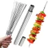 20/30/50 buc Frigărui Durabile din Oțel Inoxidabil BBQ cu 1 Tub de Depozitare, Reutilizabile și Ușor de Curățat pentru Petreceri de Grătar în Aer Liber și Interior 30 buc