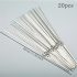 20/50 buc frigare din oțel inoxidabil, durabile, reutilizabile, ușor de curățat, potrivite pentru grătar în aer liber și interior, bețe plate de 30 cm - 20 buc