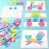 Set puzzle Tangram din 180 de piese de lemn