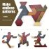 Puzzle Tangram hexagonal, joc de puzzle din lemn