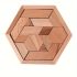 Puzzle Tangram hexagonal, joc de puzzle din lemn