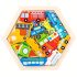 Puzzle Tangram hexagonal, joc de puzzle din lemn