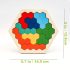 Puzzle Tangram hexagonal, joc de puzzle din lemn