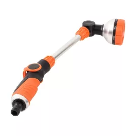   Pistol metalic de grădină – cap de udare cu 8 funcții, rotativ, design ergonomic