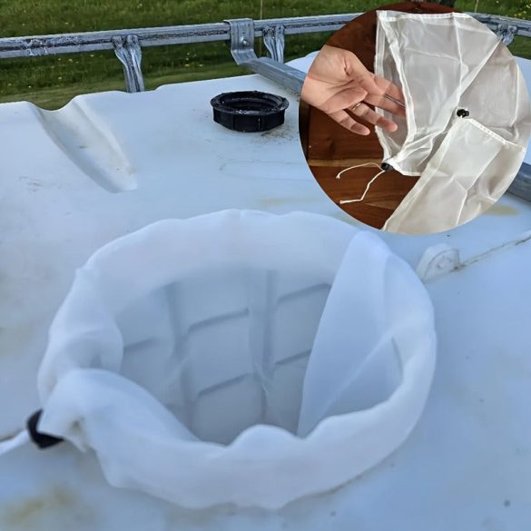 Plasă de filtrare din nylon pentru butoaie IBC – set de 5 bucăți, 30×30 cm, pentru colectarea apei de ploaie și filtrarea rezervoarelor de apă