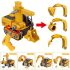 Set Model Vehicul Ingineresc 4-în-1 – Cu Excavator cu Pârtie, Asamblabil, În Cutie de Depozitare