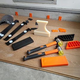  Set Montare Parchet Laminat – Kit 22 Piese cu Bloc de Lovire, Bară de Tragere și Distanțiere