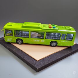   Autobuz de Jucărie cu Uși Duble de 30 cm, cu Lumină și Sunet