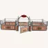 Model Fermă de Cai din Plastic Rustic