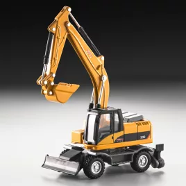   Set Model Vehicul de Construcții 1:60 – Camion Rulant, Basculant și Excavator din Aliaj de Zinc