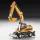Set Model Vehicul de Construcții 1:60 – Camion Rulant, Basculant și Excavator din Aliaj de Zinc