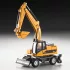 Set Model Vehicul de Construcții 1:60 – Camion Rulant, Basculant și Excavator din Aliaj de Zinc