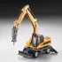 Set Model Vehicul de Construcții 1:60 – Camion Rulant, Basculant și Excavator din Aliaj de Zinc