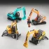 Set Model Vehicul de Construcții 1:60 – Camion Rulant, Basculant și Excavator din Aliaj de Zinc