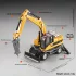 Set Model Vehicul de Construcții 1:60 – Camion Rulant, Basculant și Excavator din Aliaj de Zinc