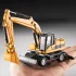 Set Model Vehicul de Construcții 1:60 – Camion Rulant, Basculant și Excavator din Aliaj de Zinc