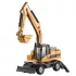 Set Model Vehicul de Construcții 1:60 – Camion Rulant, Basculant și Excavator din Aliaj de Zinc
