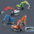 Set de Jucării cu Vehicule de Construcții Realiste de Mari Dimensiuni