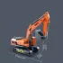 Set de Jucării cu Vehicule de Construcții Realiste de Mari Dimensiuni