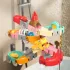 Set de joacă interactiv cu apă, cu piste de dinozauri, tobogane și cărămizi de construit