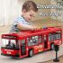 Autobuz cu uși duble roșii și albastre de 30,48 cm