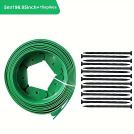 Bordură de grădină de 5 metri, delimitator de gazon