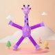 Jucărie girafă cu picioare telescopice și ventuze