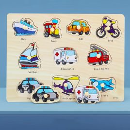 Puzzle din lemn Montessori pentru dezvoltare