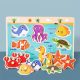Puzzle din lemn Montessori pentru dezvoltare