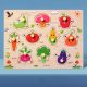 Puzzle din lemn Montessori pentru dezvoltare