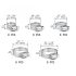 Set de 40 Coliere de Furtun - (2,54/10,16 cm - 2,54-2,54/20,32 cm)