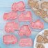 Forme de Biscuiți Utilaje, Set de 8 ștampile