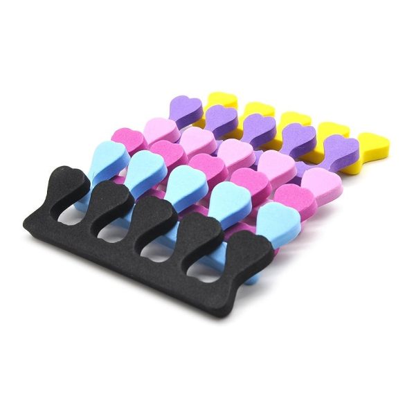 20 separatoare de degete în formă de inimă - Soft Gel UV Beauty Tools pentru manichiură și pedichiură profesională